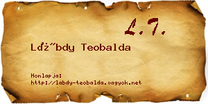 Lábdy Teobalda névjegykártya
